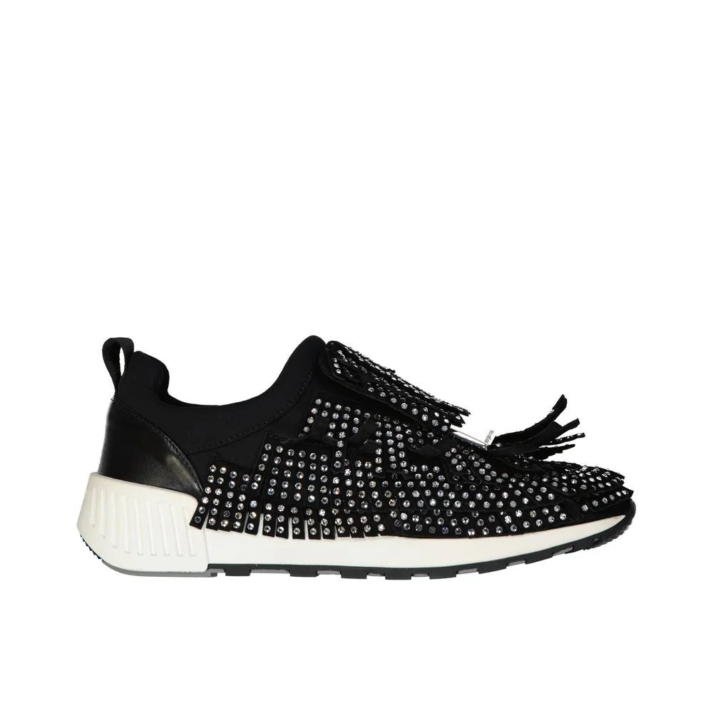 Sergio Rossi Black Fabric Athletic Sneakers