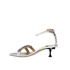 Sergio Rossi Leather Crystal Sandals - EU37.5/US7.5 - Sandals