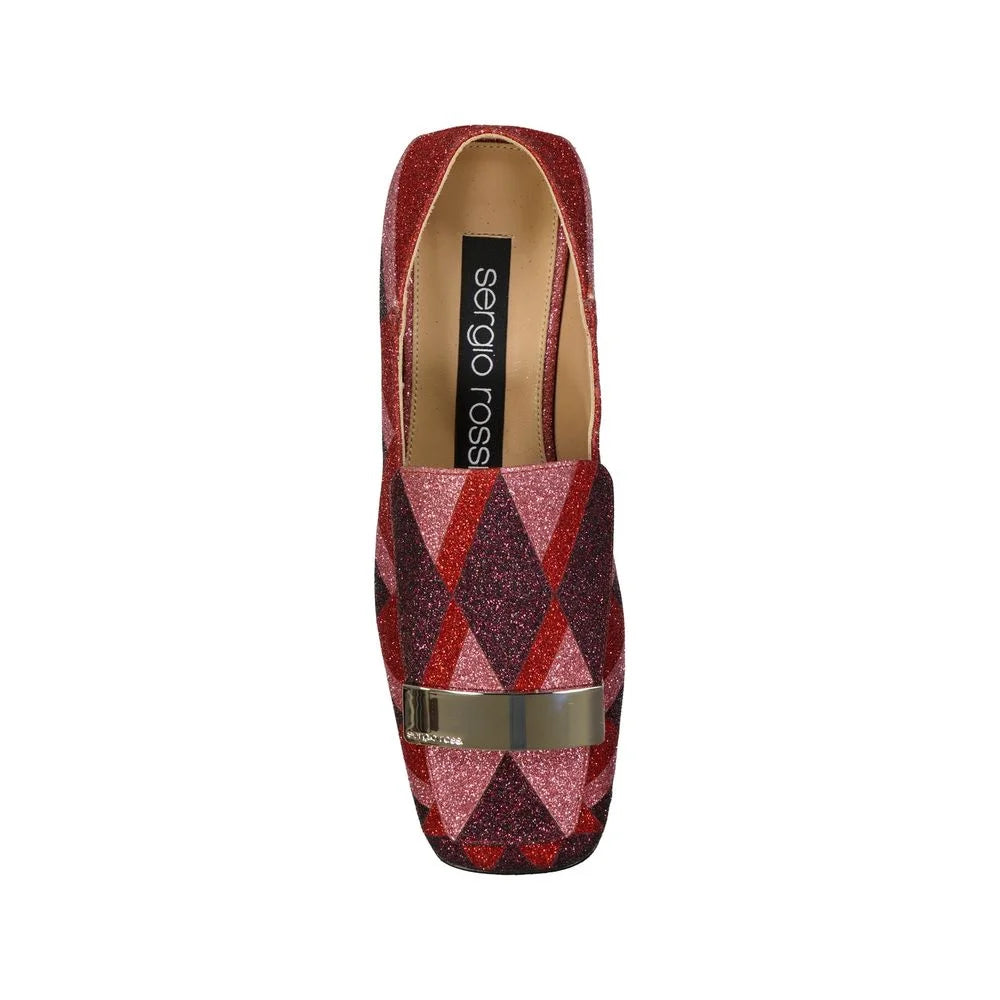 Sergio Rossi Multicolor Fabric Slip-On Loafers - EU34/US4
