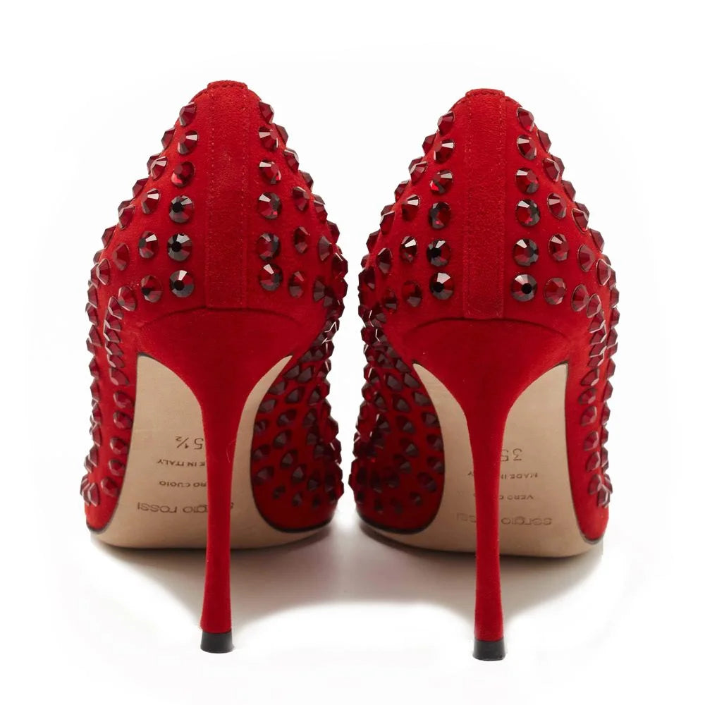 Sergio Rossi Red Calfskin Pump - Heels