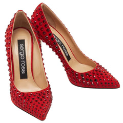 Sergio Rossi Red Calfskin Pump - Heels