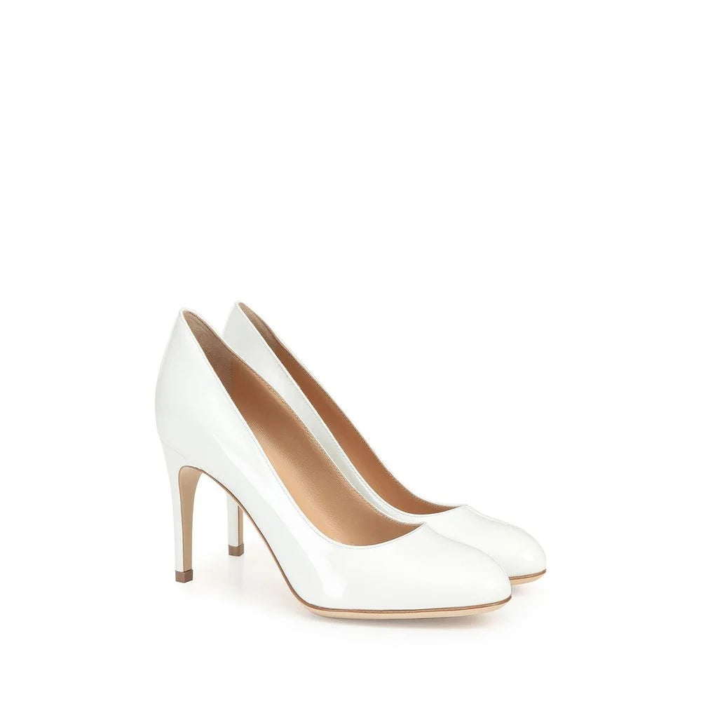 Sergio Rossi White Calfskin High Heel Pumps - EU37.5/US7.5