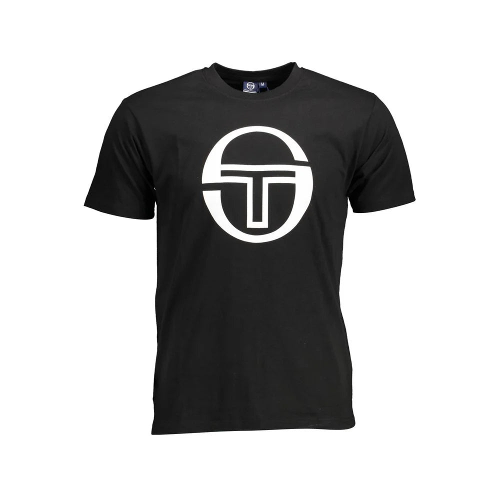 Sergio Tacchini Black Cotton Men T-Shirt - XL - T-Shirts
