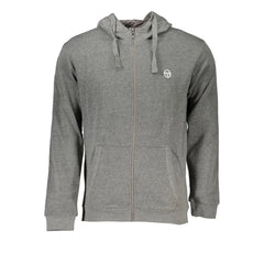 Sergio Tacchini Gray Cotton Men’s Hooded Sweater - Hoodies