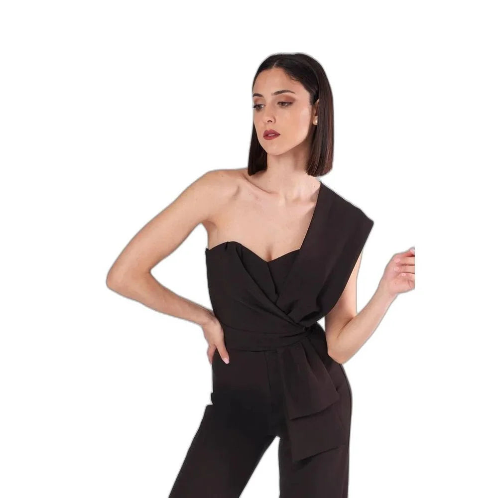 Silence Black Polyester Jumpsuit - IT38|XS