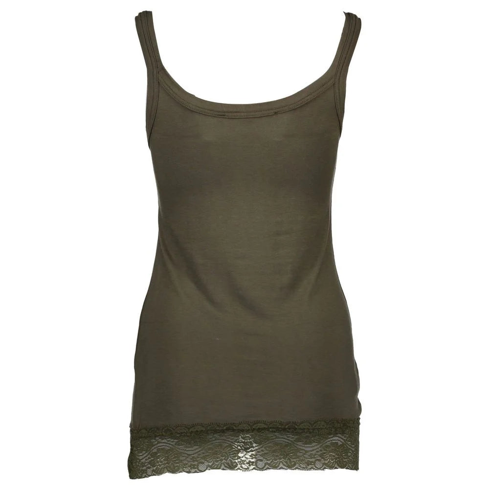 Silvian Heach Green Cotton Women Tank - Tank Tops
