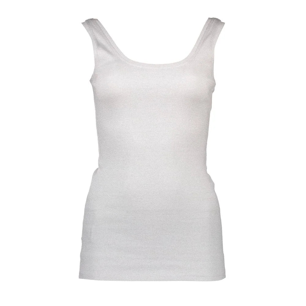 Silvian Heach White Cotton Women’s Tank Top - Tank Tops