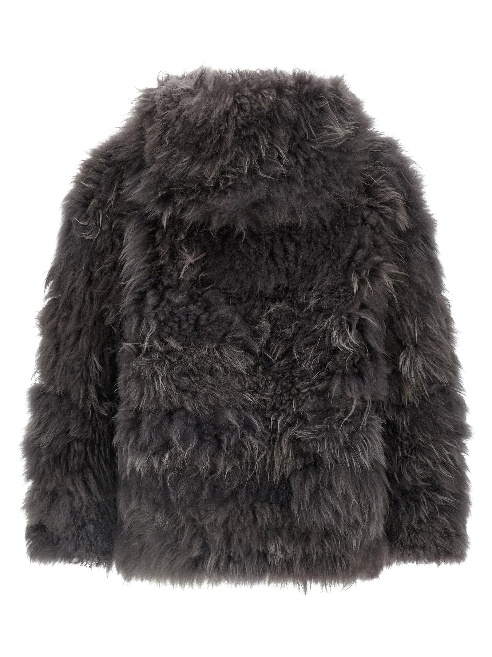 SIMONETTA RAVIZZA Gray Fur Coat - IT38