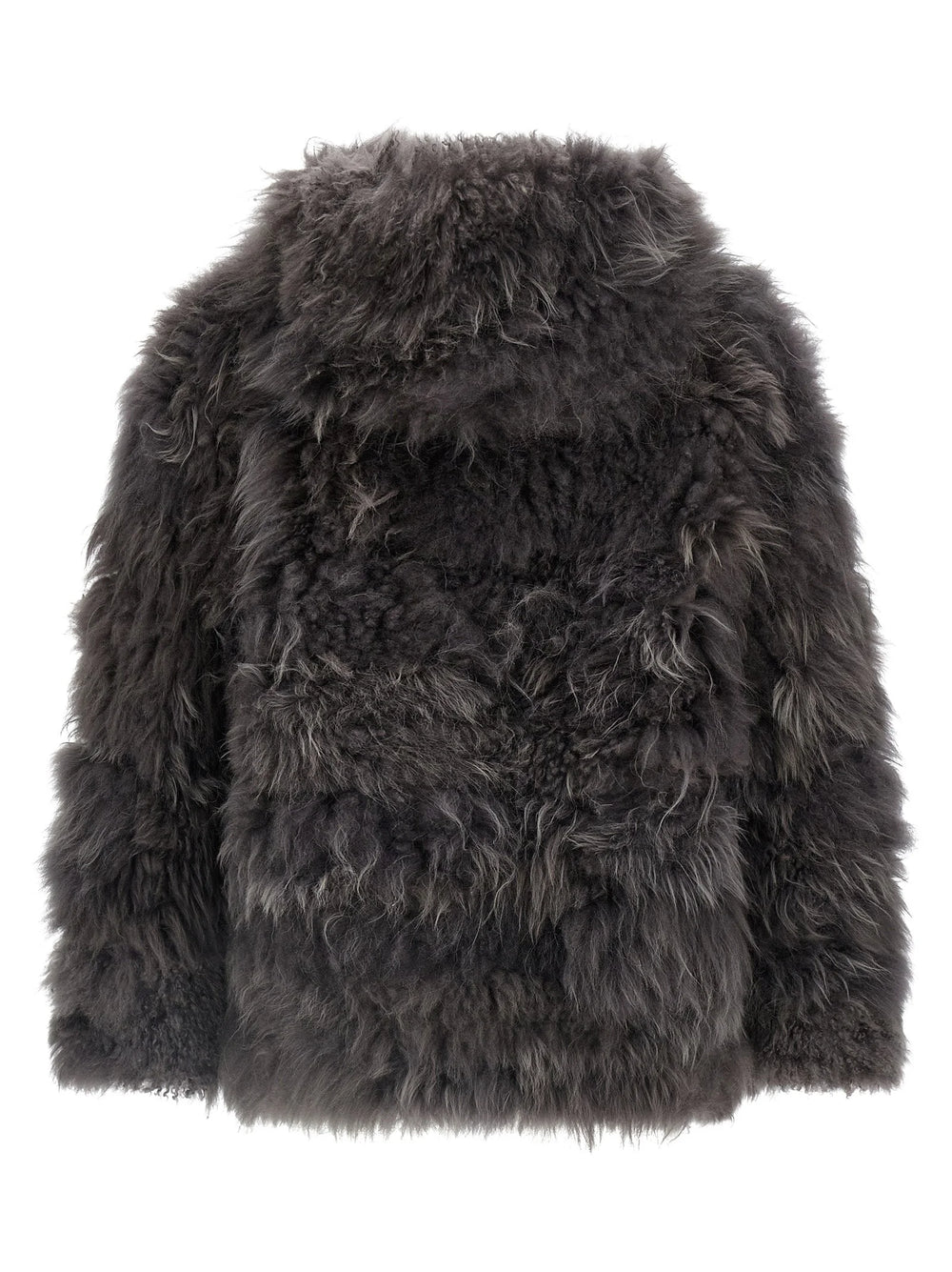 SIMONETTA RAVIZZA Gray Fur Coat - IT38