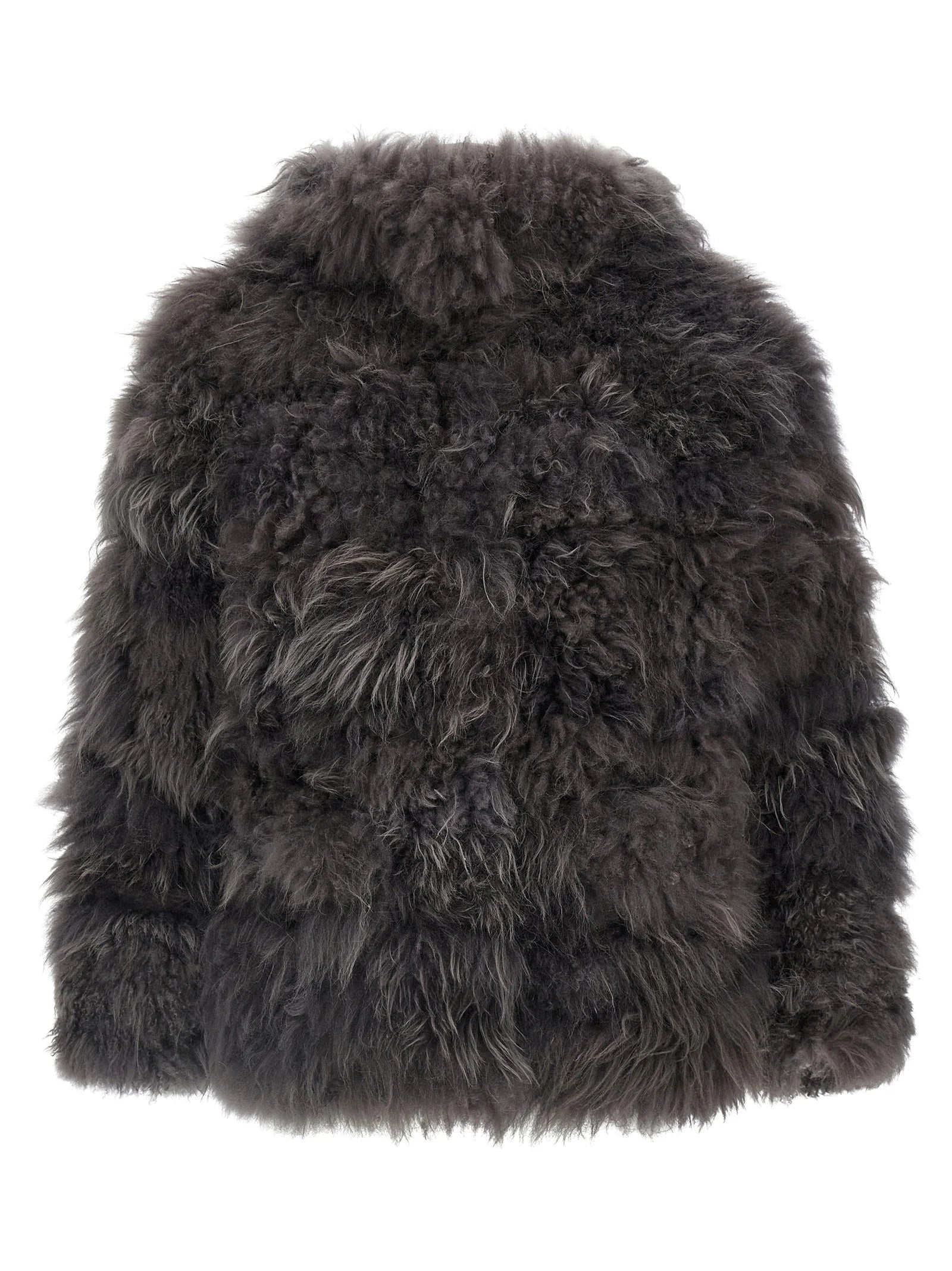 SIMONETTA RAVIZZA Gray Fur Coat - IT38