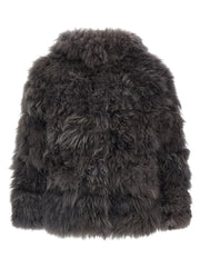 SIMONETTA RAVIZZA Gray Fur Coat - IT38