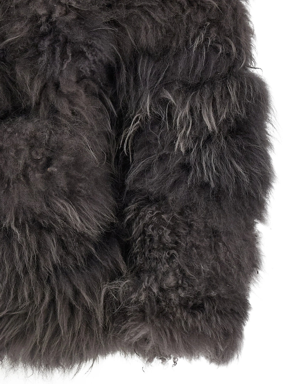 SIMONETTA RAVIZZA Gray Fur Coat - IT38