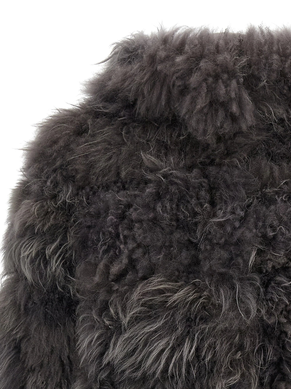 SIMONETTA RAVIZZA Gray Fur Coat - IT38