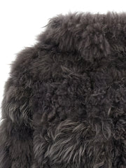 SIMONETTA RAVIZZA Gray Fur Coat - IT38