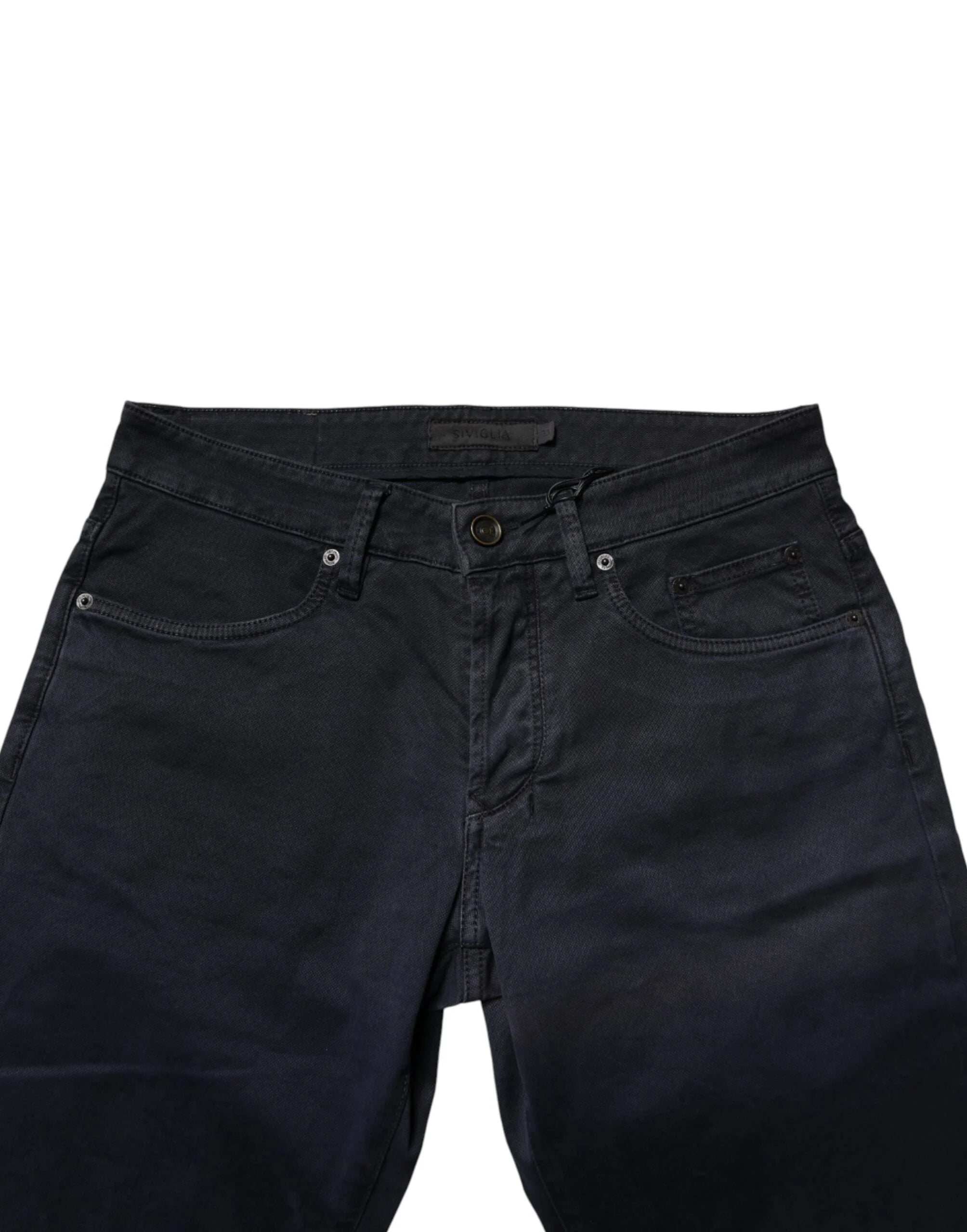 Siviglia Black Mid Waist Cotton Skinny Denim Men Trouser Jeans - W33