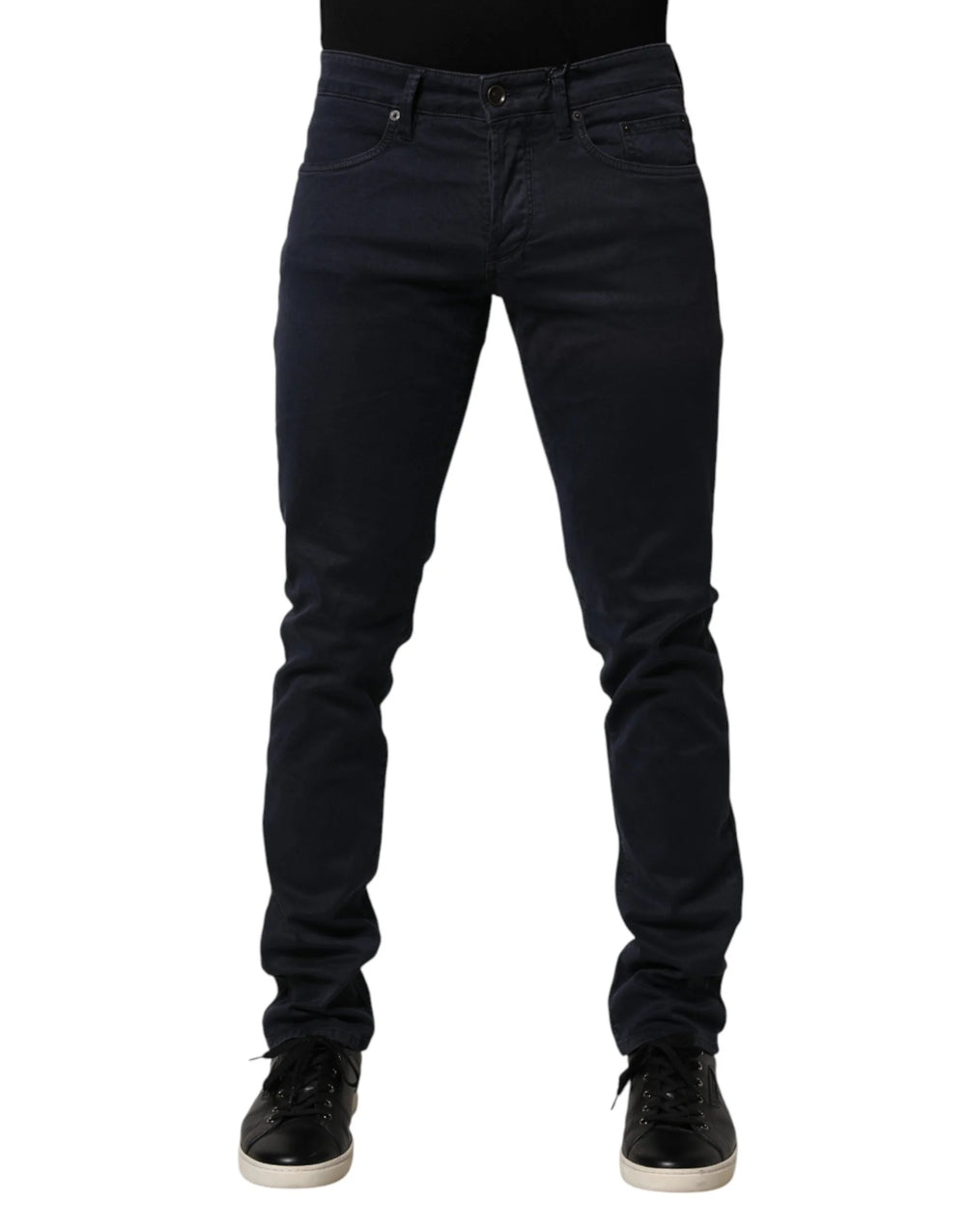 Siviglia Black Mid Waist Cotton Skinny Denim Men Trouser Jeans - W33