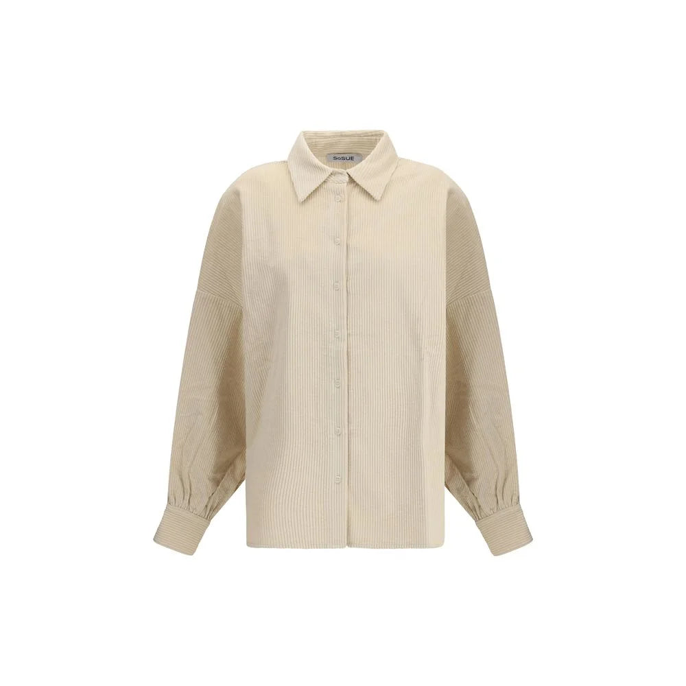 SOSUE Beige Cotton Blouse - One Size