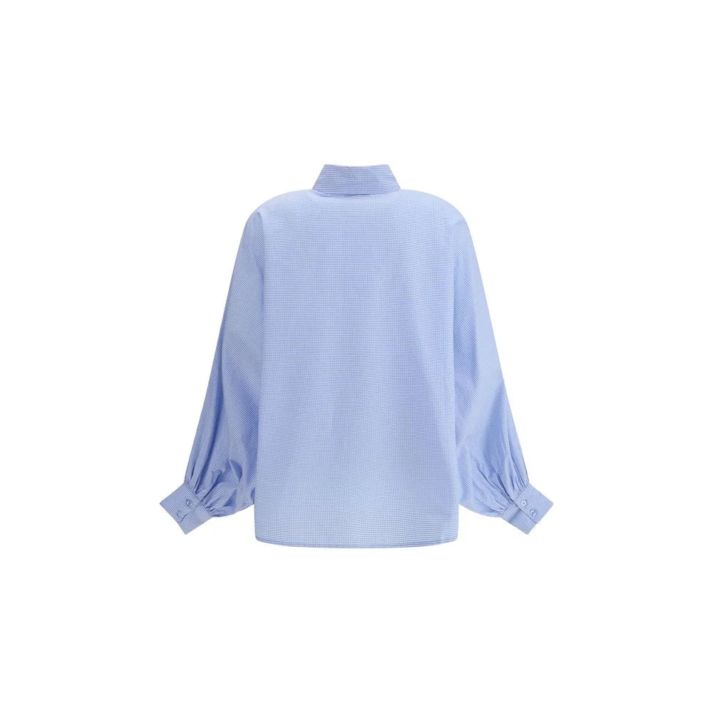 SOSUE Blue Cotton Blouse - One Size