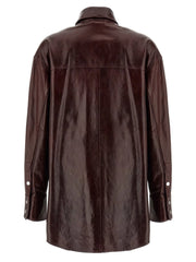 Sportmax Bordeaux Lamb Leather Blouse