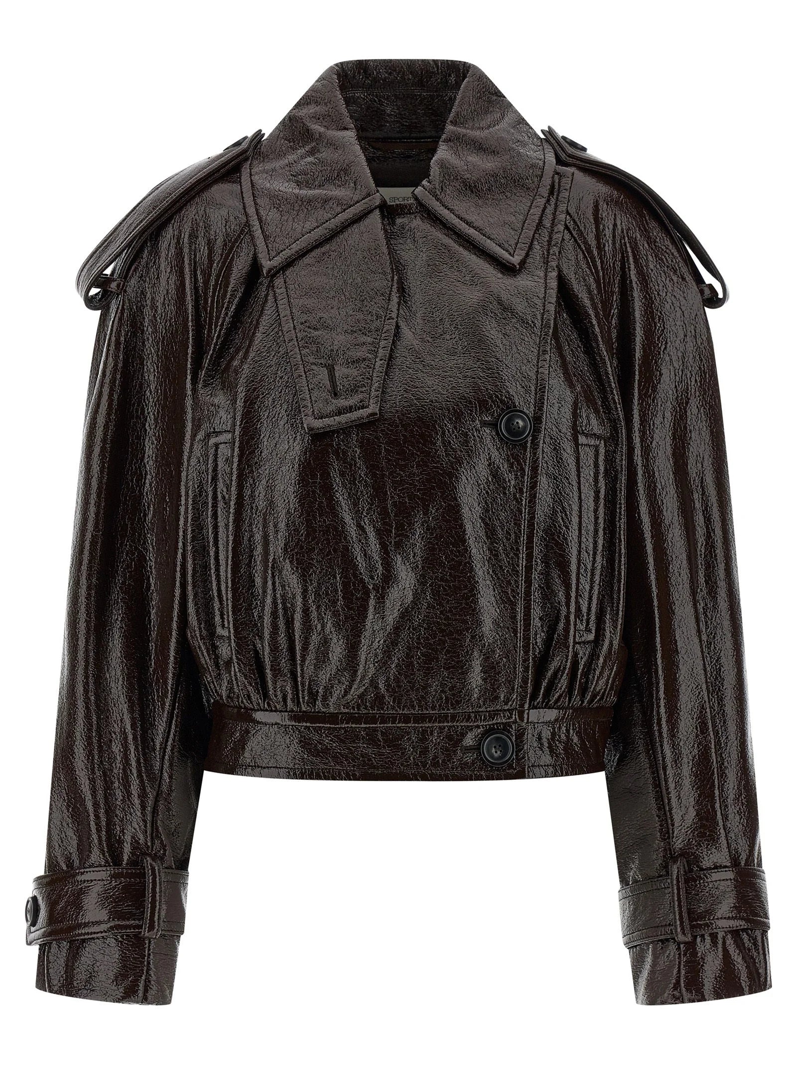 Sportmax Brown Cotton Coat - IT42