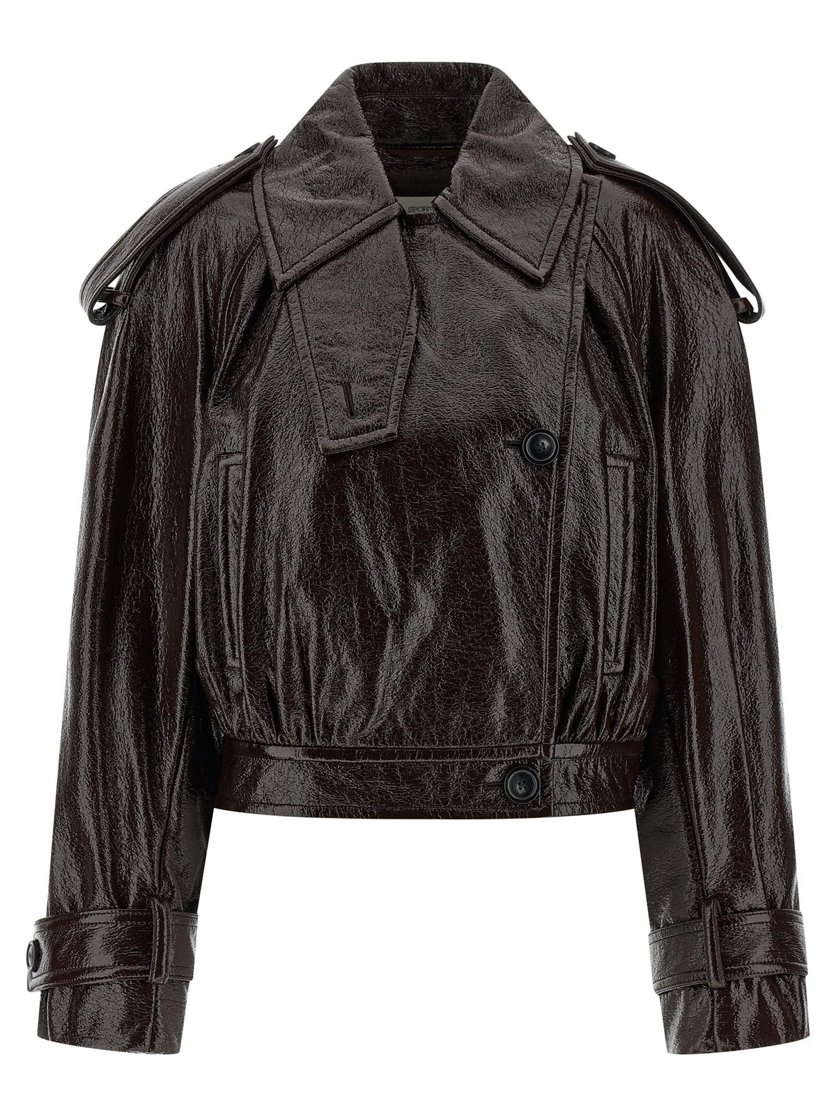 Sportmax Brown Cotton Coat - IT42