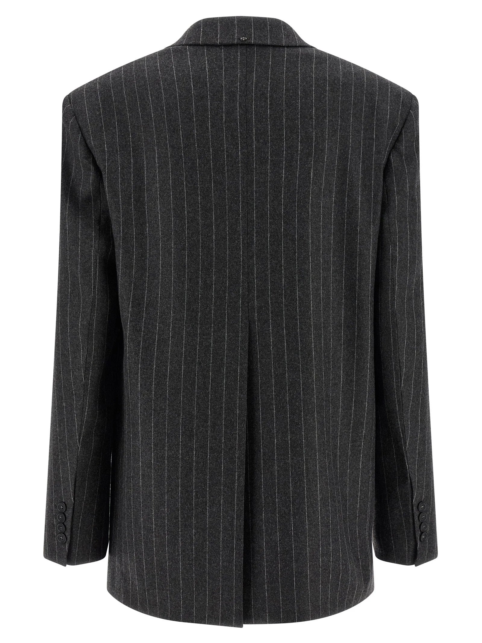 Sportmax Gray Virgin Wool Blazer - IT42