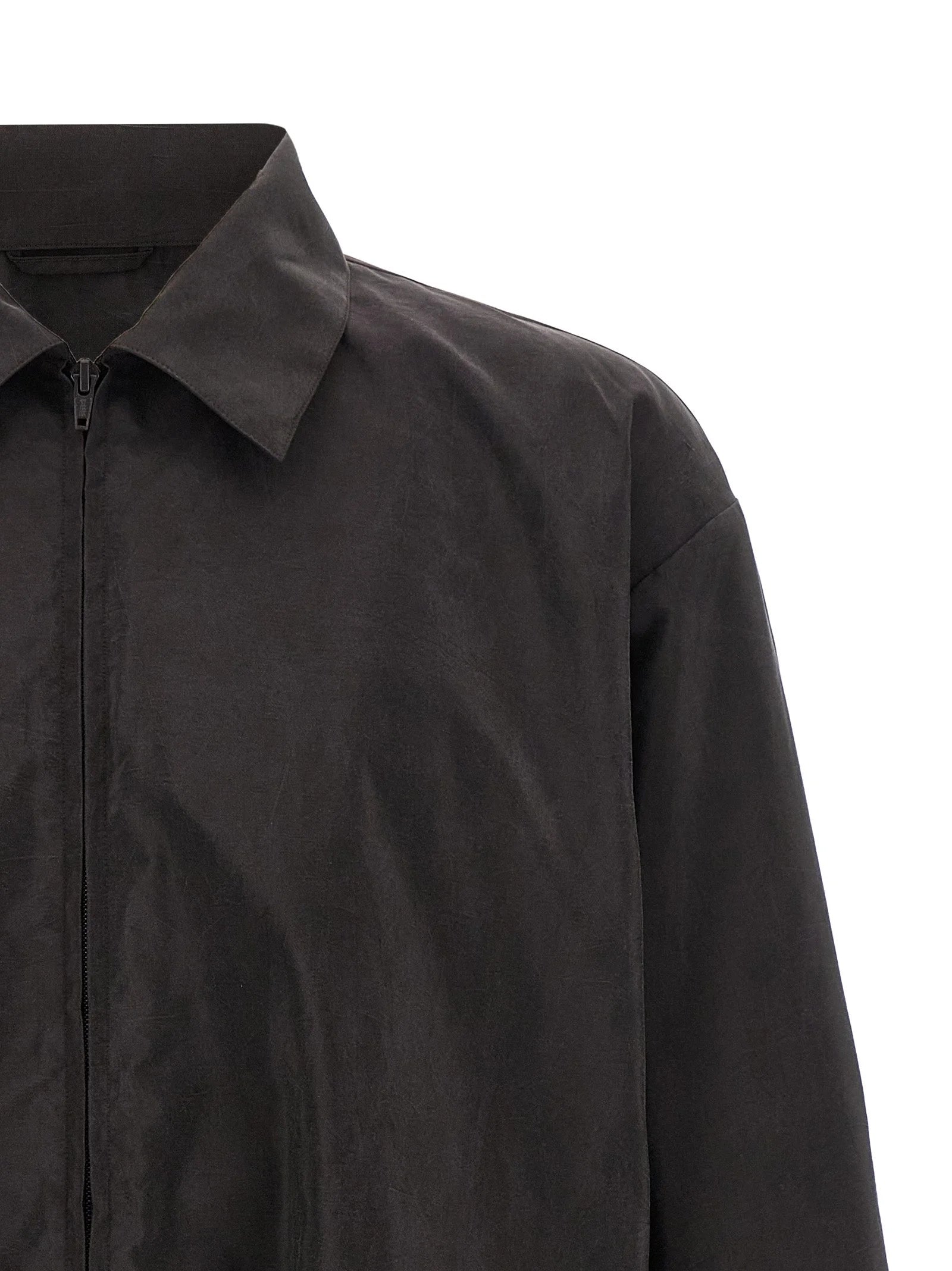 SSSTEIN Brown Silk Shell Jacket - M