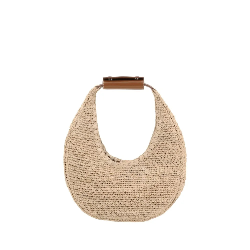 Staud Beige Raffia Handbag