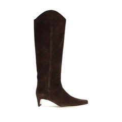 Staud Brown Calf Leather Bos Taurus High Heel Boots