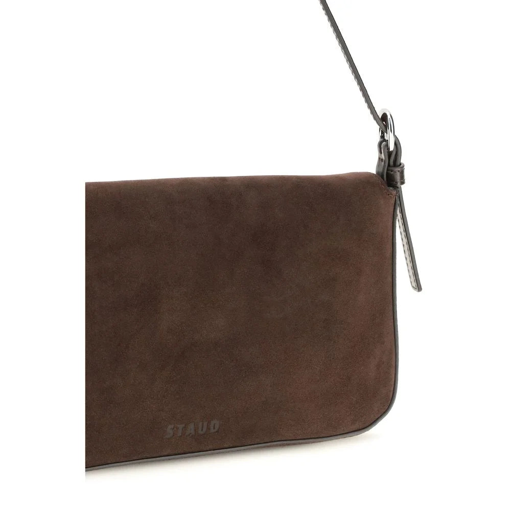 Staud Brown Calf Leather Bos Taurus Shoulder Bag