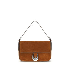 Staud Brown Calf Leather Bos Taurus Shoulder Bag