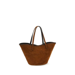 Staud Brown Calf Leather Bos Taurus Shoulder Bag