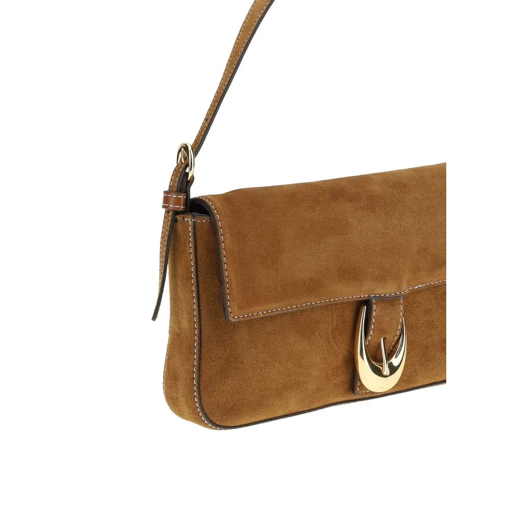 Staud Brown Calf Leather Bos Taurus Shoulder Bag