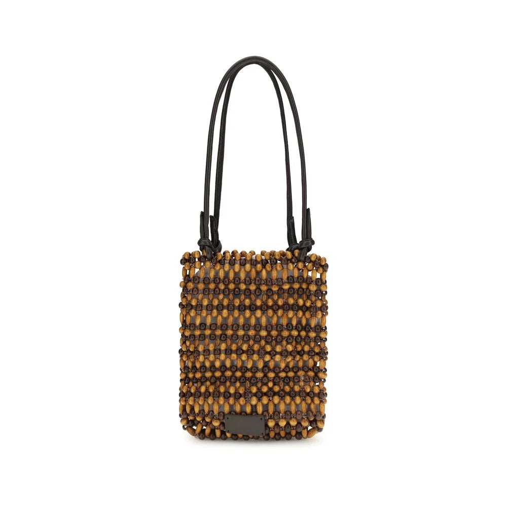 Staud Brown Wood Shoulder Bag