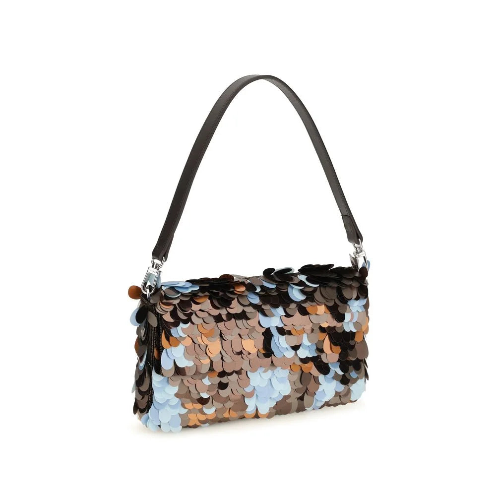 Staud Multicolor Marabou Shoulder Bag
