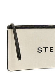 Stella McCartney beige katoenen clutch