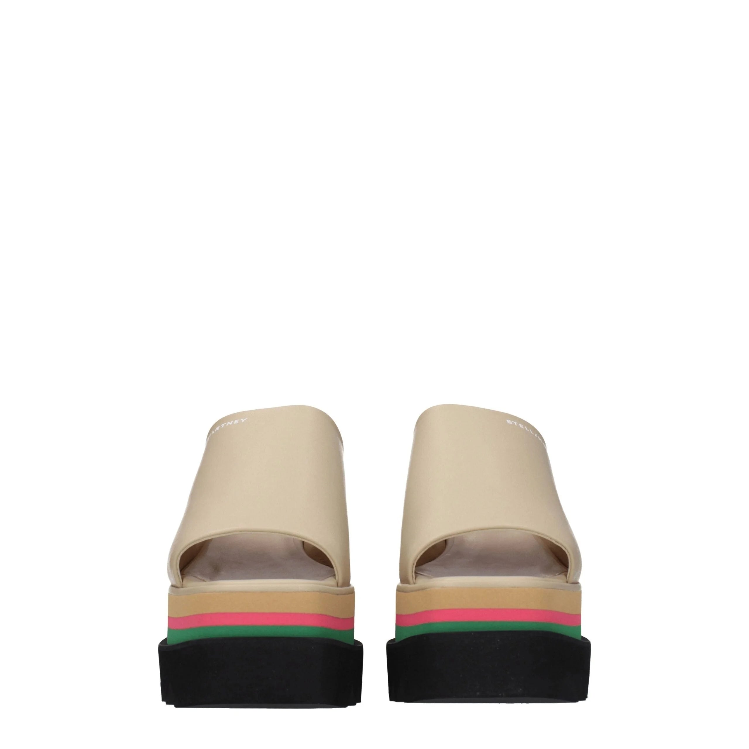 Stella McCartney Beige Leather Slippers Sandals - Sandals