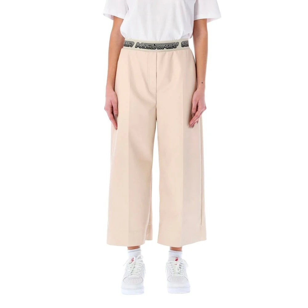 Stella McCartney Beige Viscose Cropped Pants