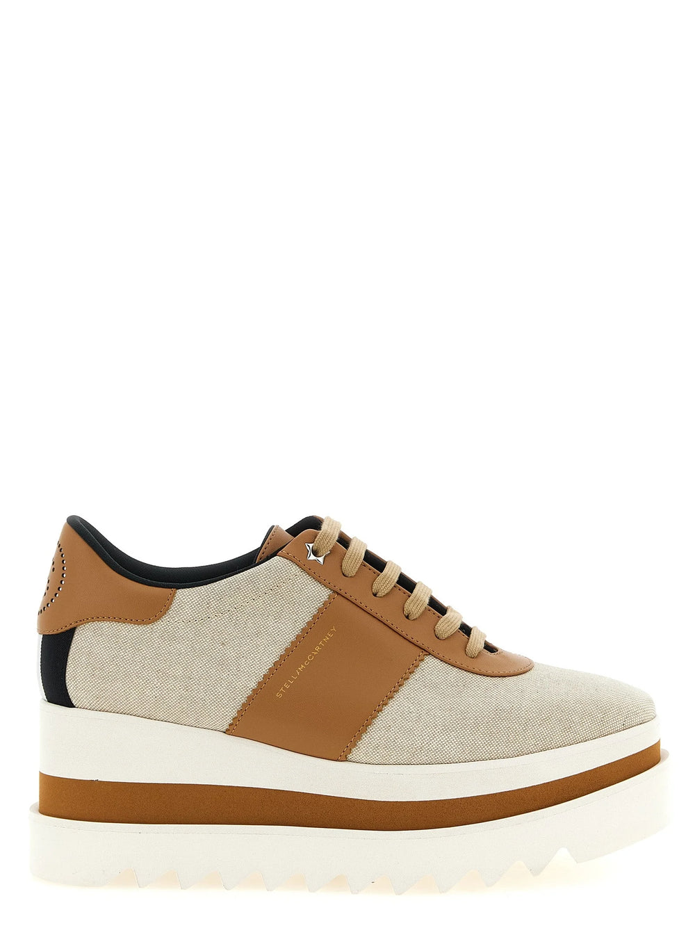 Stella McCartney Beige Viscose Wedge Sandals - EU37.5/US7.5