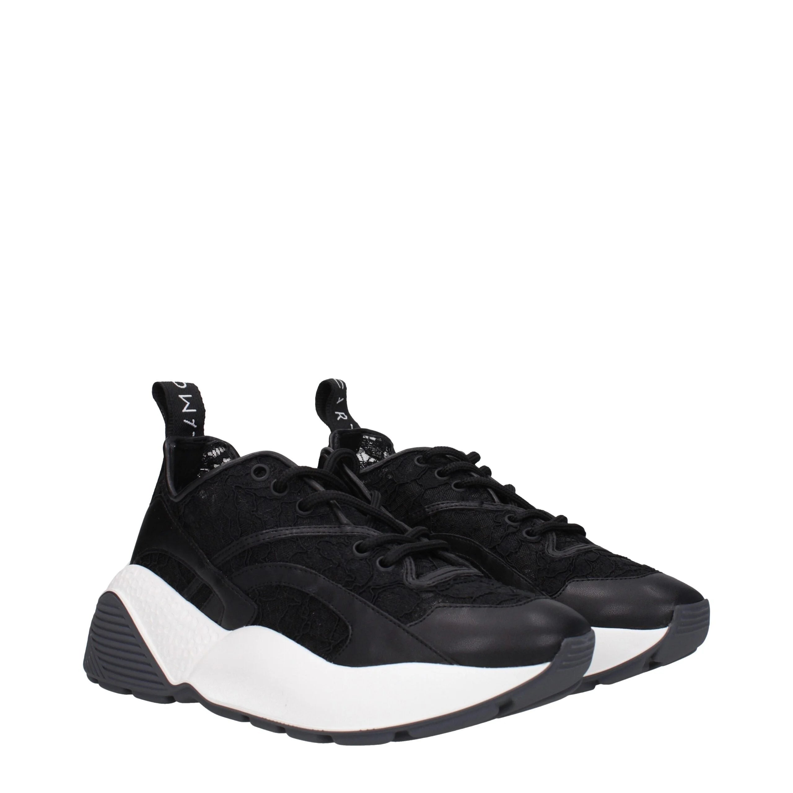 Stella McCartney Black Fabric Chunky Sneakers - EU38/US8