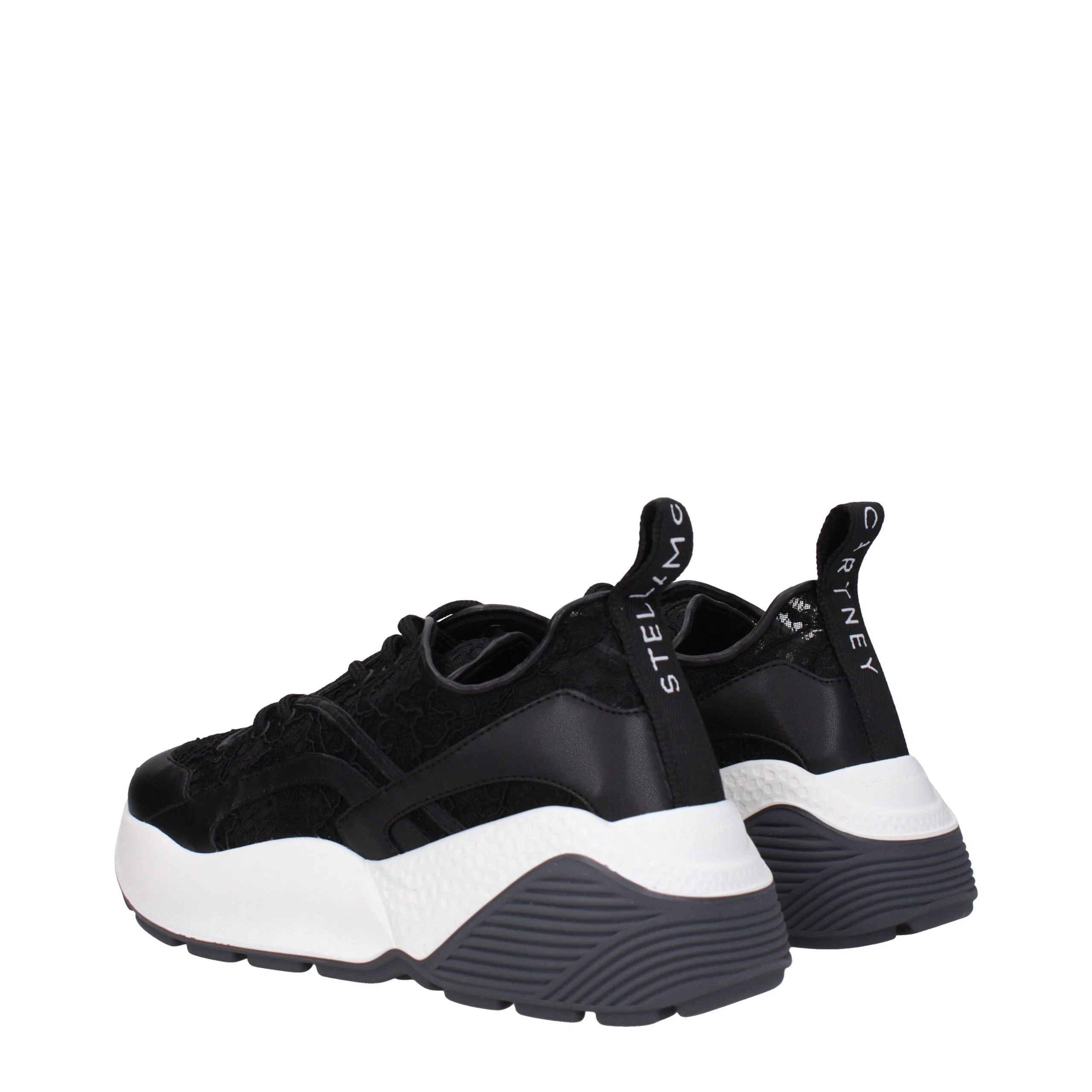 Stella McCartney Black Fabric Chunky Sneakers - EU38/US8