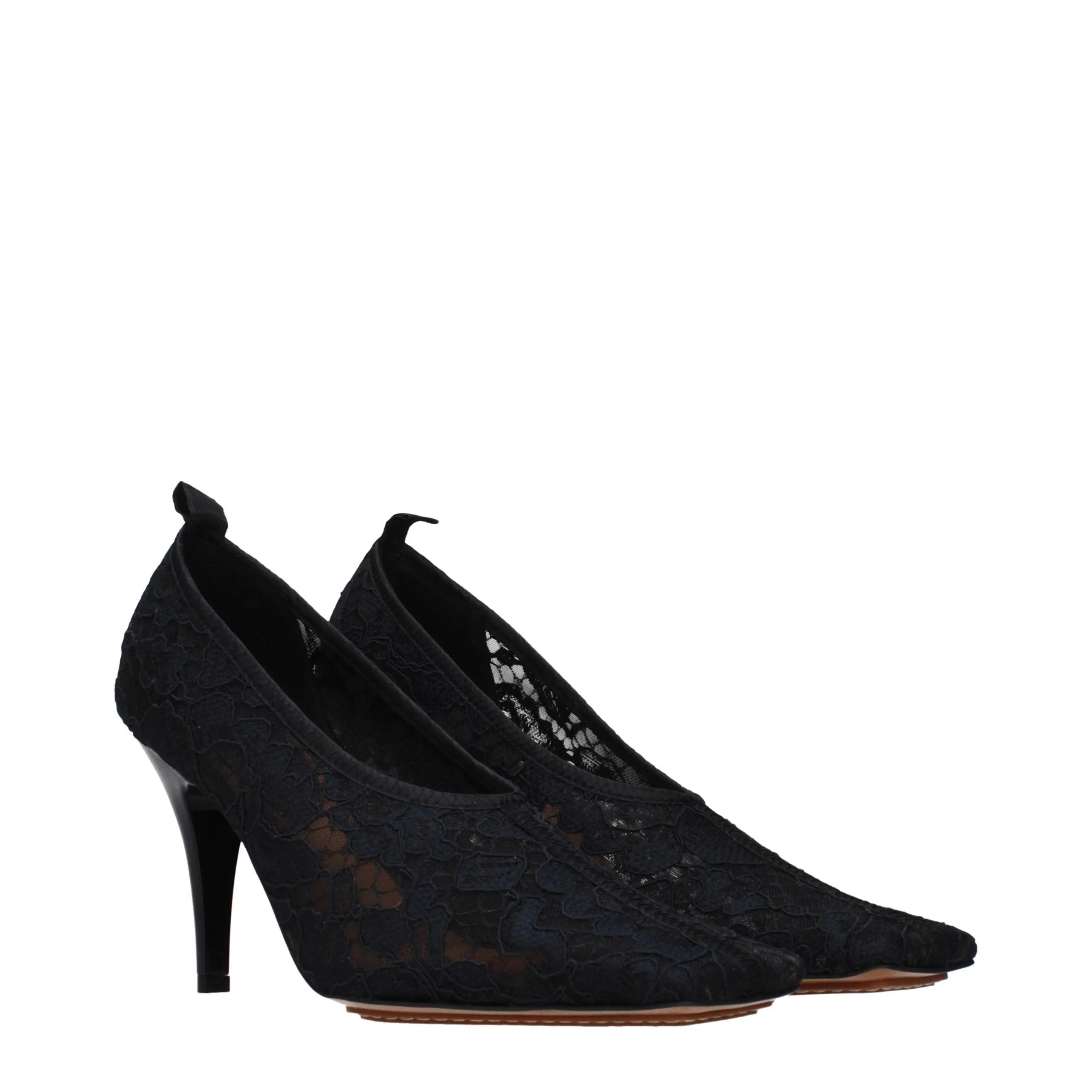 Stella McCartney Black Fabric High Heel Pumps