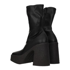 Stella McCartney Black Leather Ankle Boots - Boots