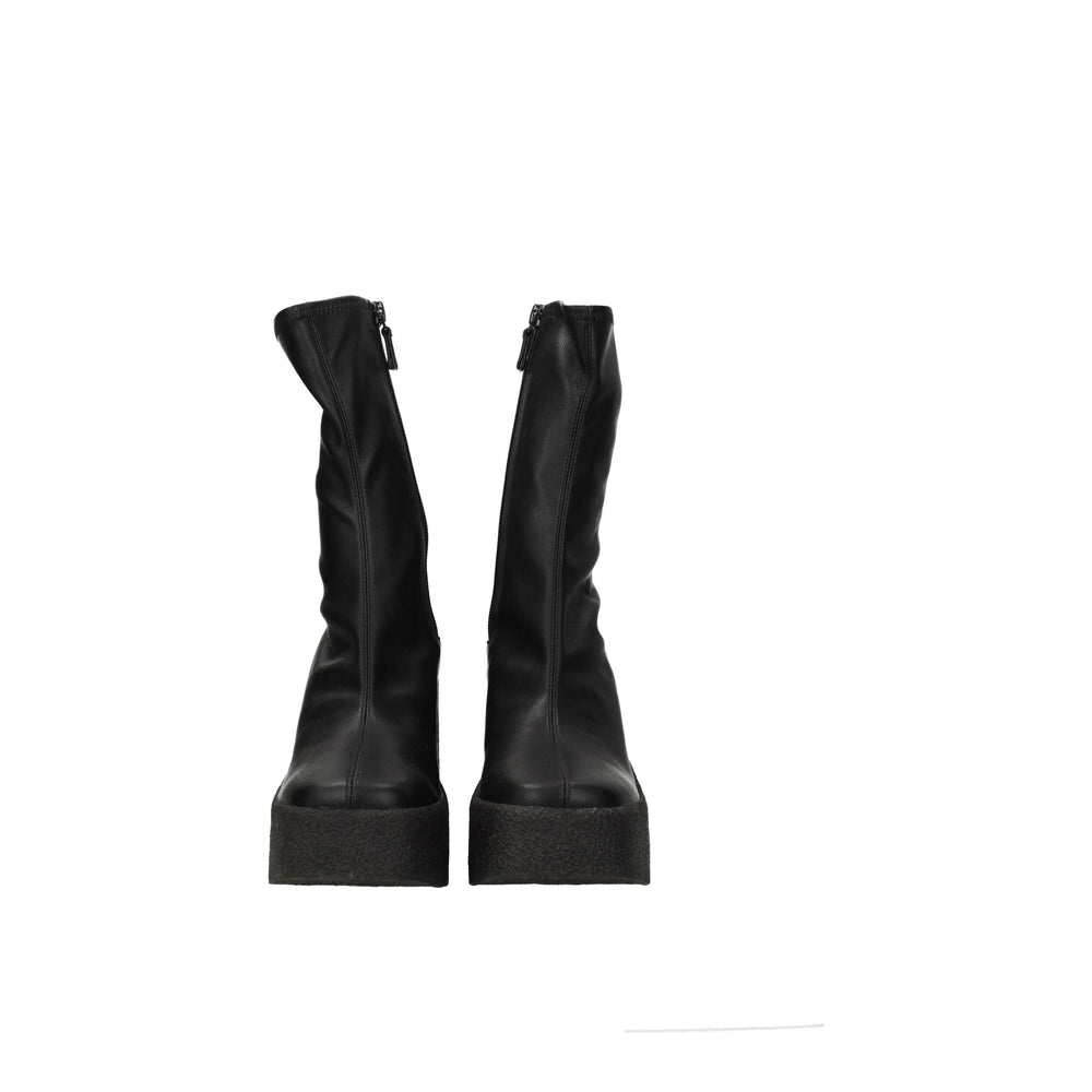 Stella McCartney Black Leather Ankle Boots - Boots