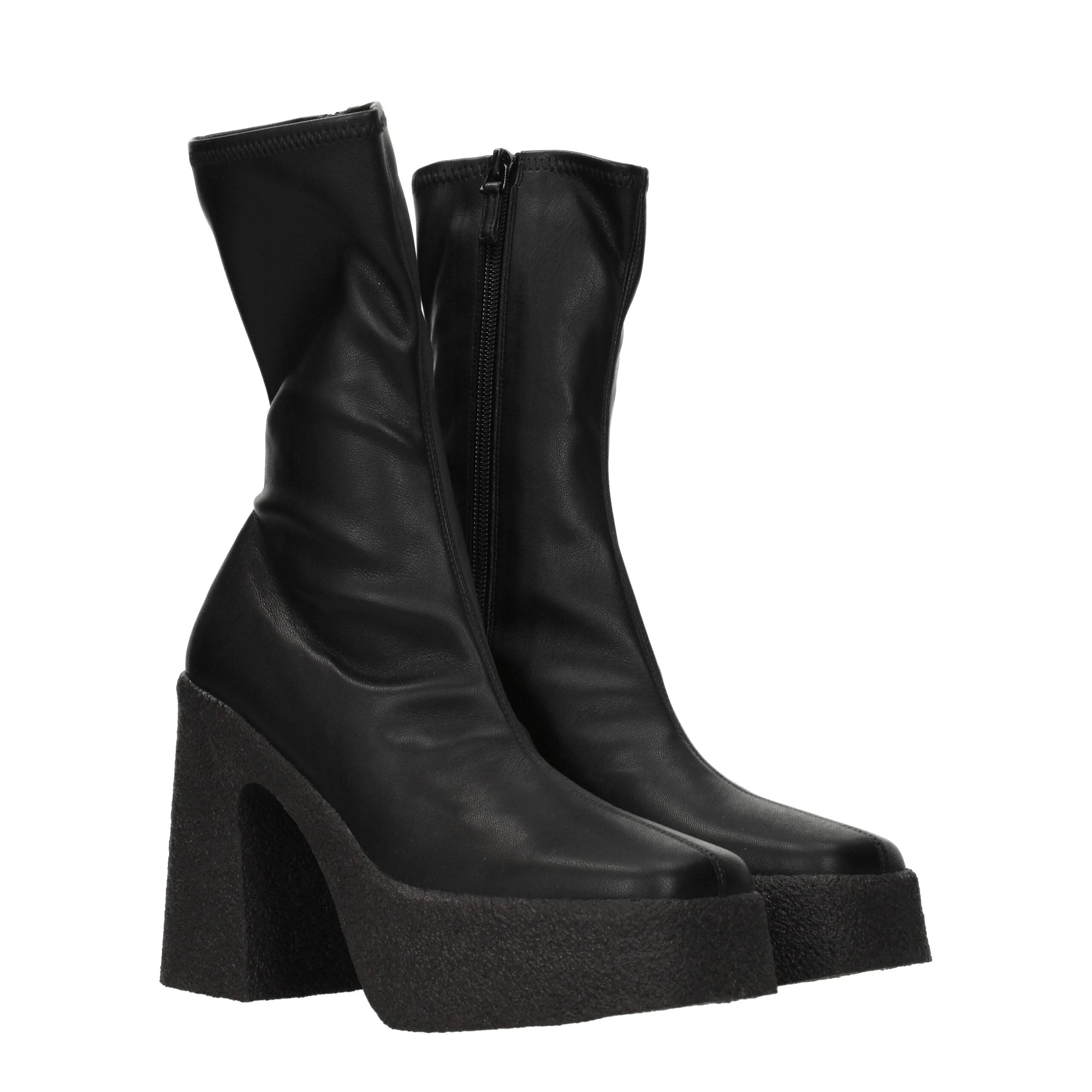 Stella McCartney Black Leather Ankle Boots - Boots
