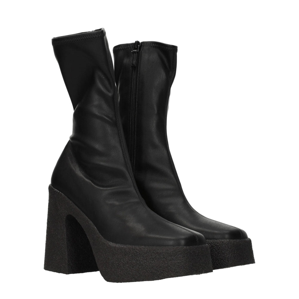Stella McCartney Black Leather Ankle Boots - Boots