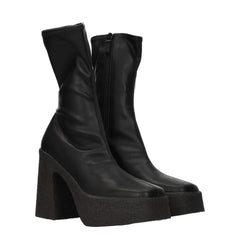 Stella McCartney Black Leather Ankle Boots - Boots