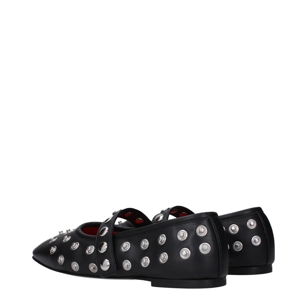 Stella McCartney Black Leather Ballet Flats - EU36.5/US6.5