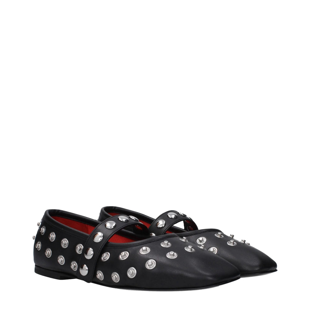 Stella McCartney Black Leather Ballet Flats - EU36.5/US6.5