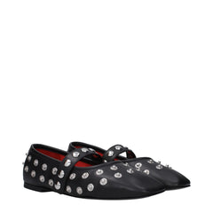 Stella McCartney Black Leather Ballet Flats - EU36.5/US6.5